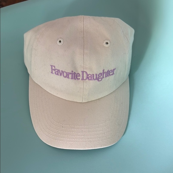 Favorite Daughter Other - Favorite Daughter Beige Cap with Purple Embroidery, price is not negotiable